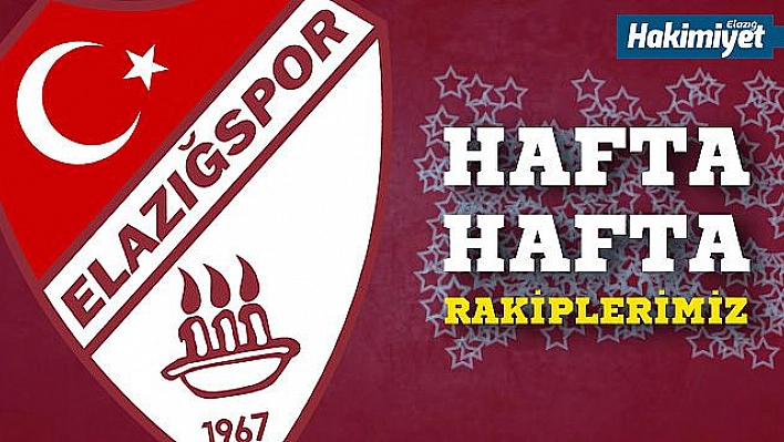 Elazığspor'un ilk yarı fikstürü