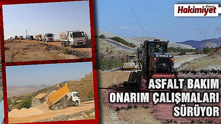 Harput Köy Yollarında Asfalt ve Yol Bakım Çalışmaları Sürüyor