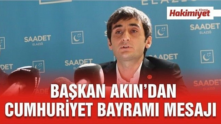 Başkan Abdullah Akın'dan 29 Ekim Cumhuriyet Bayramı Kutlaması