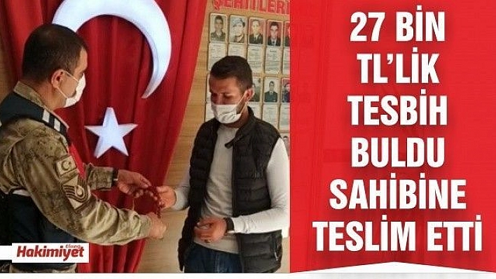 Dede yadigarı 27 bin TL'lik tespih bulundu, sahibine teslim edildi