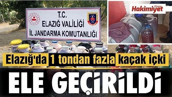 Elazığ'da 1 tondan fazla kaçak içki ele geçirildi