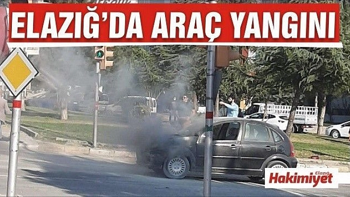 Elazığ'da araç yangını