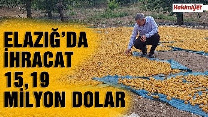 ELAZIĞ'DA İHRACAT 15,19 MİLYON DOLAR