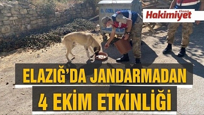 Elazığ'da jandarmadan 4 Ekim Hayvanları Koruma Günü etkinliği