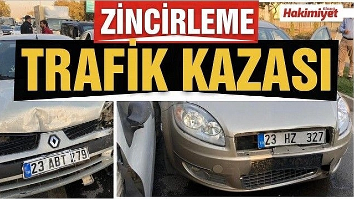 Elazığ'da zincirleme kaza, 5 araç birbirine girdi