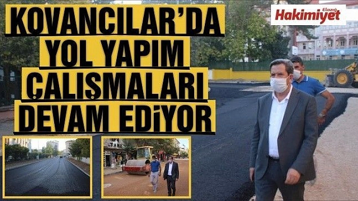 Kovancılar Belediyesi Yol Yapım Çalışmalarını sürdürüyor