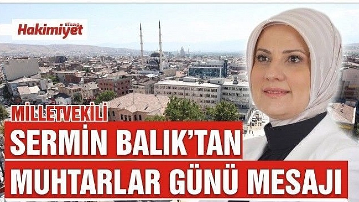 Milletvekili Sermin Balık Muhtarlar Günü'nü Kutladı