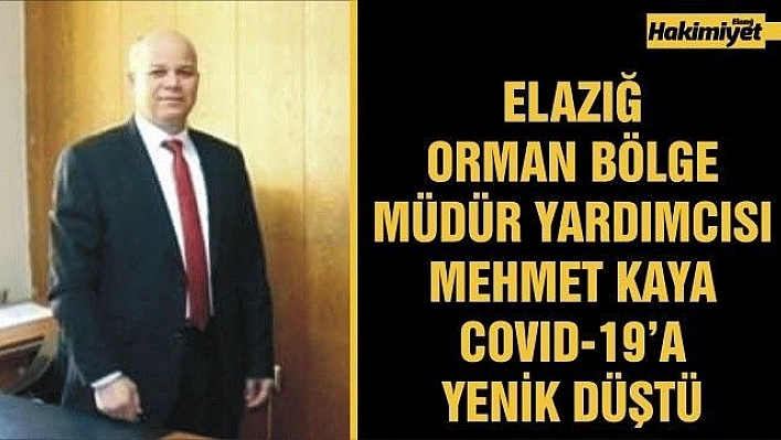 ORMAN BÖLGE MÜDÜR YARDIMCISI MEHMET KAYA, KORONAVİRÜSE YENİK DÜŞTÜ