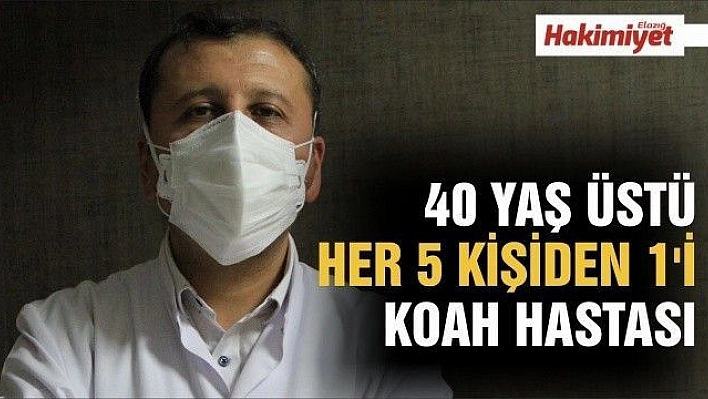 40 yaş üstü her 5 kişiden 1'i KOAH hastası