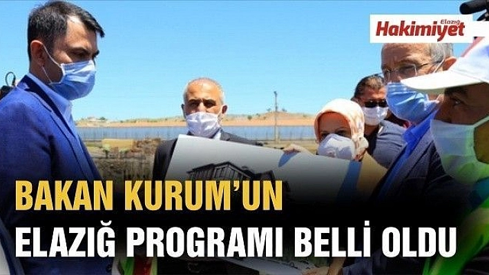 Bakan Kurum'un Elazığ programının detayları belli oldu