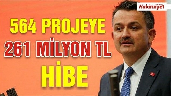 Bakan Pakdemirli: '564 projeye 261 milyon lira hibe sağlanacak'