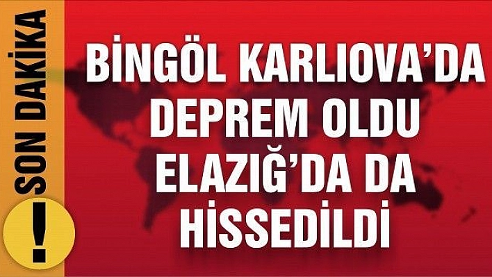 Bingöl'de 4.2 şiddetinde deprem