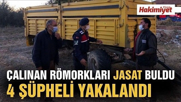 Çalınan römorkları JASAT buldu, 4 şüpheli yakalandı