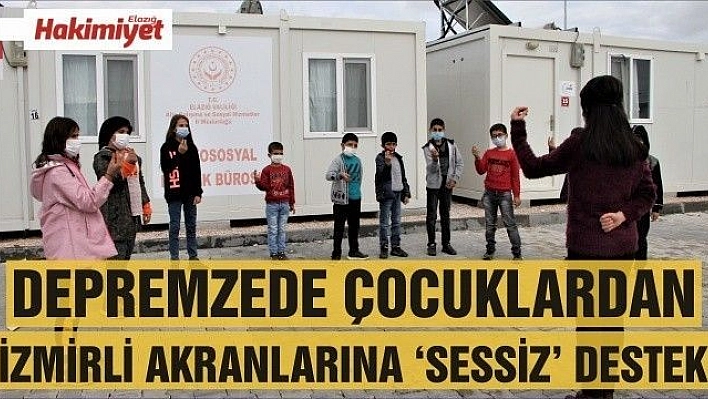 Depremzede çocuklardan, İzmirli akranlarına 'sessiz' destek