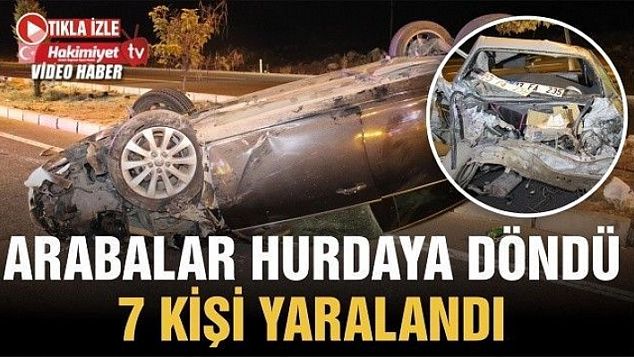 Elazığ'da otomobiller hurdaya döndü: 7 yaralı