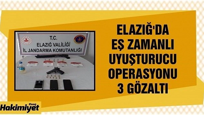 Elazığ'da uyuşturucu operasyonu:3 gözaltı