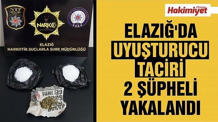  Elazığ'da uyuşturucu taciri 2 şüpheli yakalandı