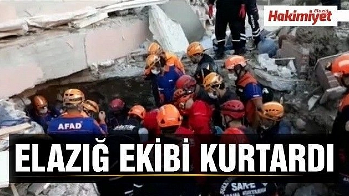 ELAZIĞ'DAN GİDEN EKİPLER, DEPREMDE YIKILAN BİNANIN ALTINDA KALAN VATANDAŞI SAĞ OLARAK KURTARDI 