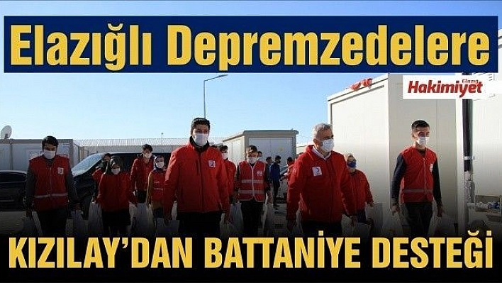 Elazığlı depremzedelere Kızılay'dan battaniye desteği