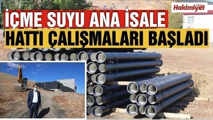 İÇME SUYU ANA İSALE HATTI ÇALIŞMALARI BAŞLADI