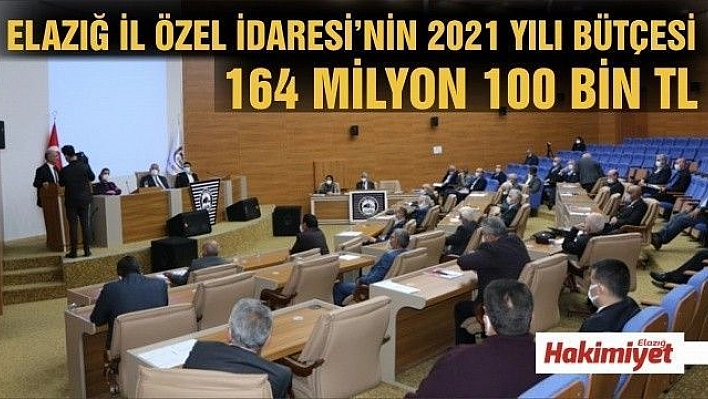  İl Özel İdaresi 2021 Bütçesi İl Genel Meclisinde Kabul Edildi