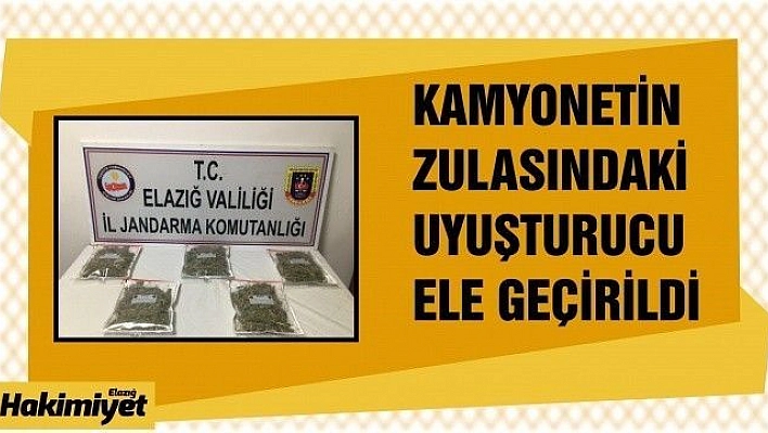 Kamyonetin zulasındaki uyuşturucu ele geçirildi