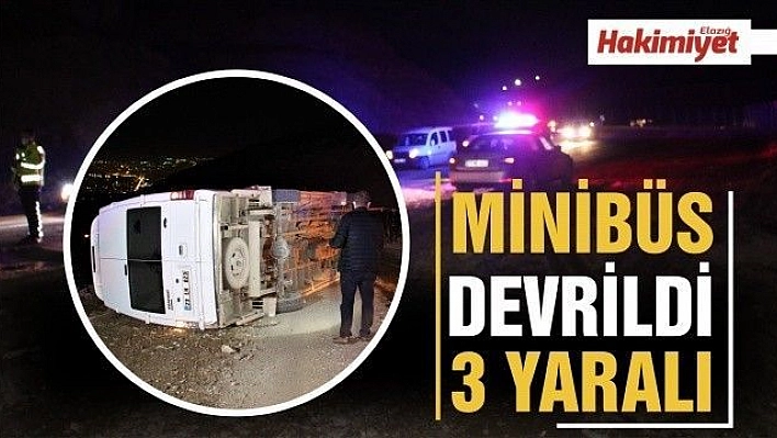 Minibüs devrildi: 3 yaralı