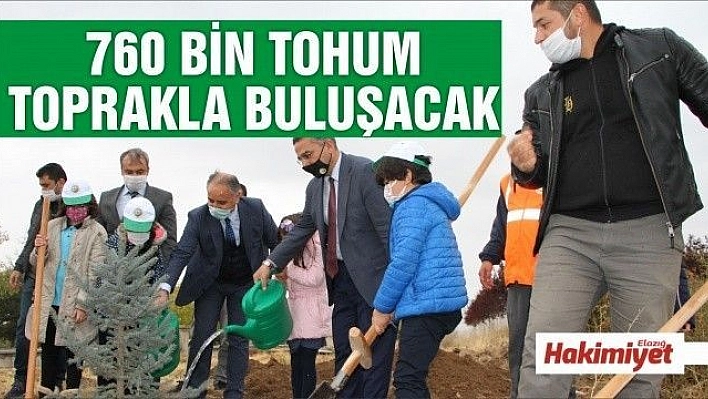 Öğrenciler, 760 bin tohumu toprakla buluşturacak