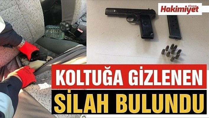 Otomobilin koltuğuna gizlenen tabanca ele geçirildi