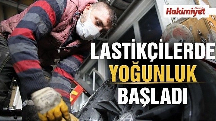 Yağış geldi, yasak başlamadan oto lastikçilerde yoğunluk başladı