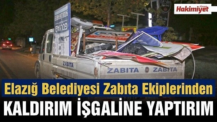 Zabıtadan Yol Kaldırım İşgali Yapan İşletmelere Yaptırım 