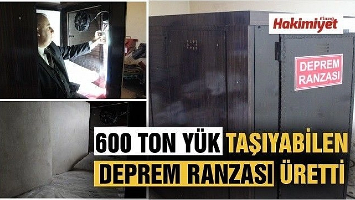 600 ton yük taşıyabilen deprem ranzası üretti