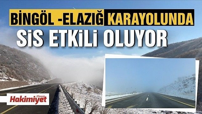 Bingöl -Elazığ karayolunda sis etkili oluyor