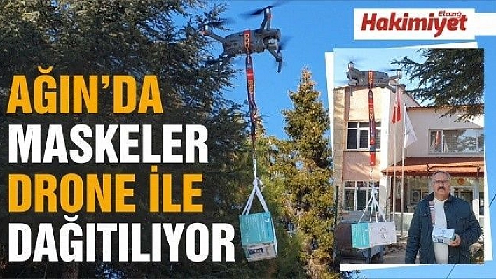 Bu ilçede maskeler drone ile dağıtılıyor