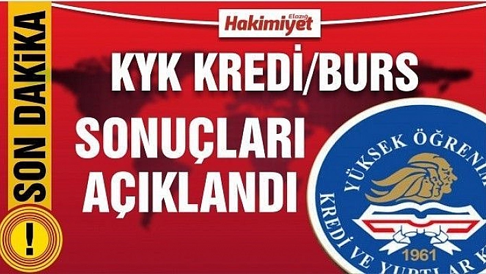 Burs ve kredi başvuru sonuçları açıklandı