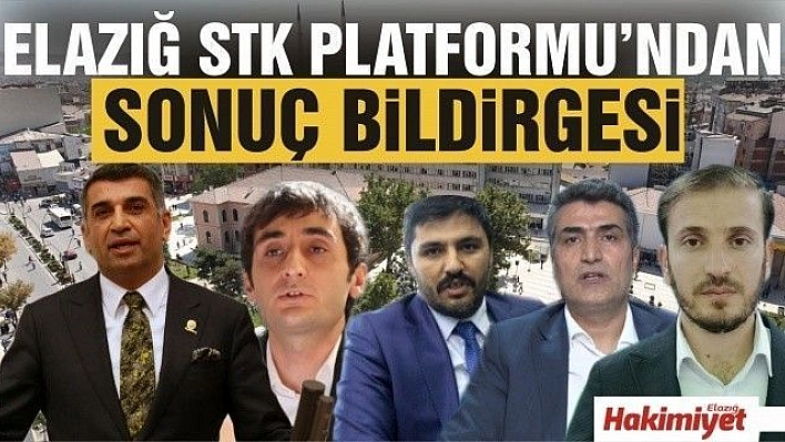 Elazığ STK Platformu ilk toplantının sonuç bildirgesini yayımladı