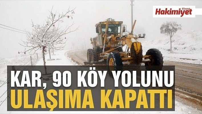 KAR, 90 KÖY YOLUNU ULAŞIMA KAPATTI