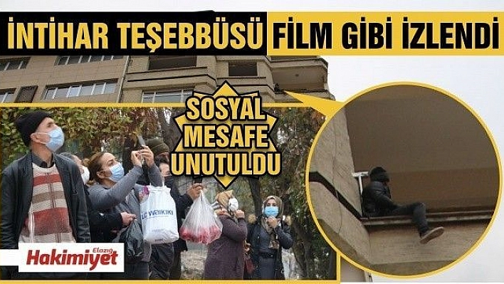 Korona unutuldu, intihara teşebbüsünü  vatandaşlar film gibi izledi