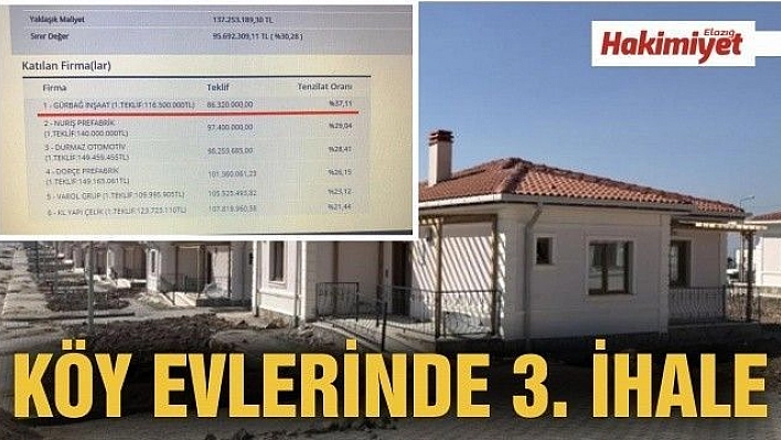 KÖY EVLERİNDE 3. İHALE 