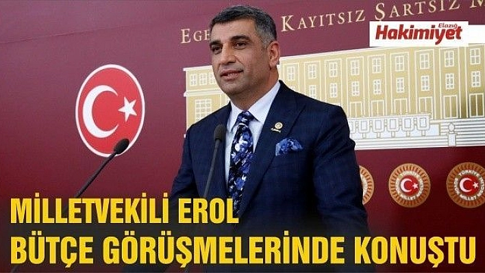 Milletvekili Erol Bütçe Görüşmelerinde Konuştu