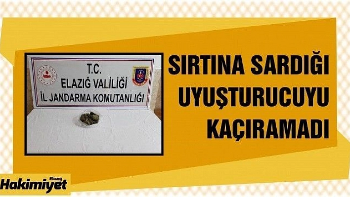 SIRTINA SARDIĞI UYUŞTURUCUYU KAÇIRAMADI