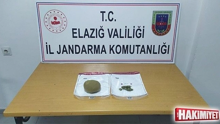 Elazığ'da 2 şüpheli yarım kilo toz esrarla yakalandı