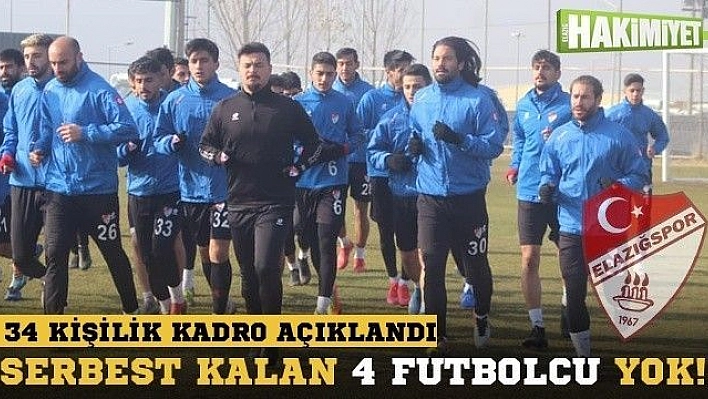 Elazığspor'da kamp kadrosu netleşti!