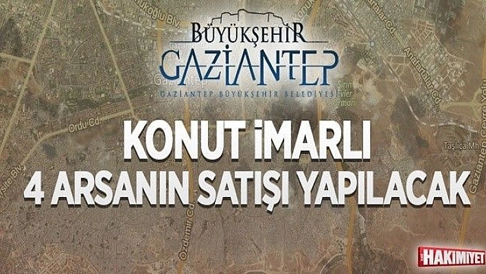 Konut imarlı 4 adet arsanın satışı yapılacak