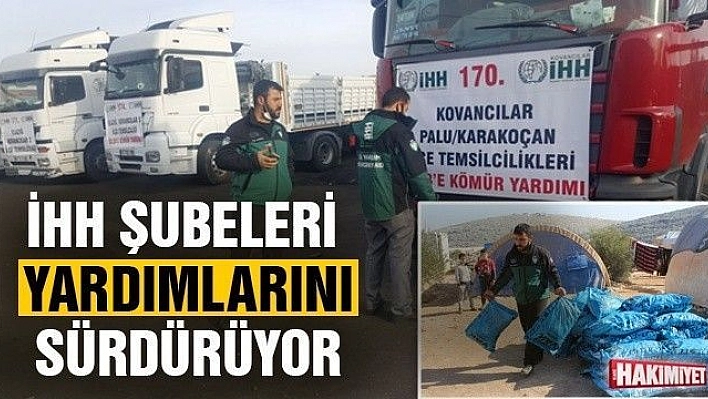 KOVANCILAR, PALU VE KARAKOÇAN İHH ŞUBELERİNDEN YARDIMLAR