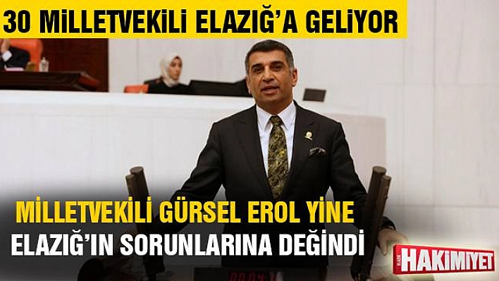 Milletvekili Gürsel Erol TBMM'de Elazığ'ın sorunlarına değindi