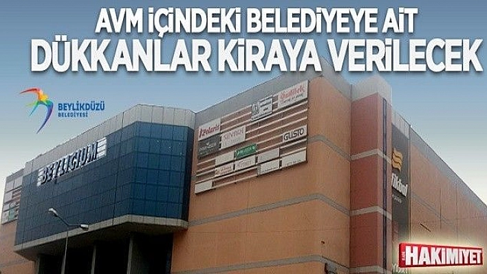 AVM içindeki dükkanlar kiraya verilecek