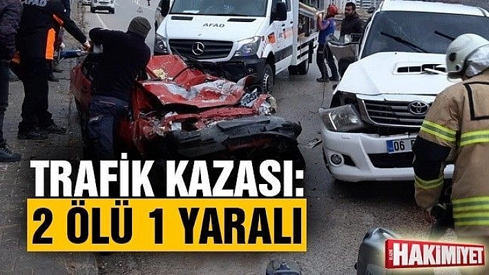 Tunceli-Elazığ karayolunda trafik kazası: 2 ölü, 1 yaralı