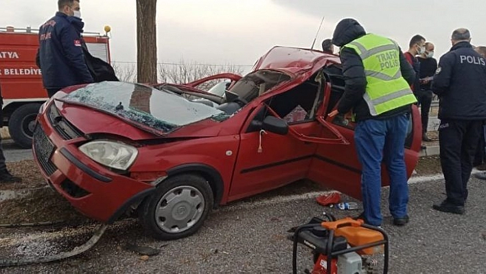 Akçadağ'da feci kaza: 1'i ağır 2 yaralı