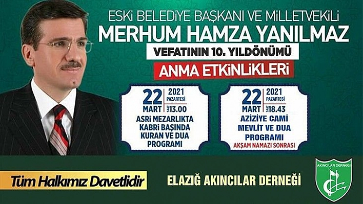 Akıncılar Derneği'nden Merhum Hamza Yanılmaz İçin Anma Programı